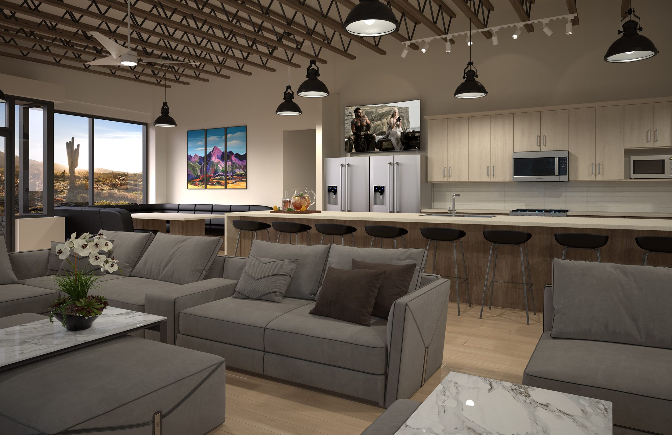 Steel Village common area
